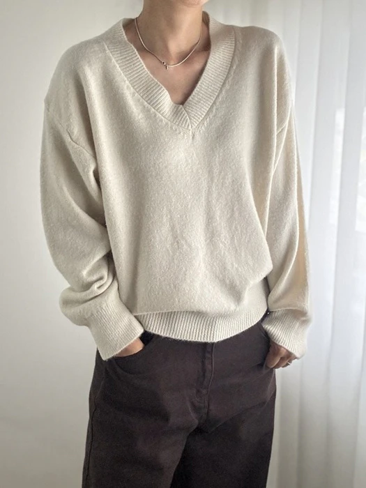 Basil V-neck Knit by Most for Women - catalog view