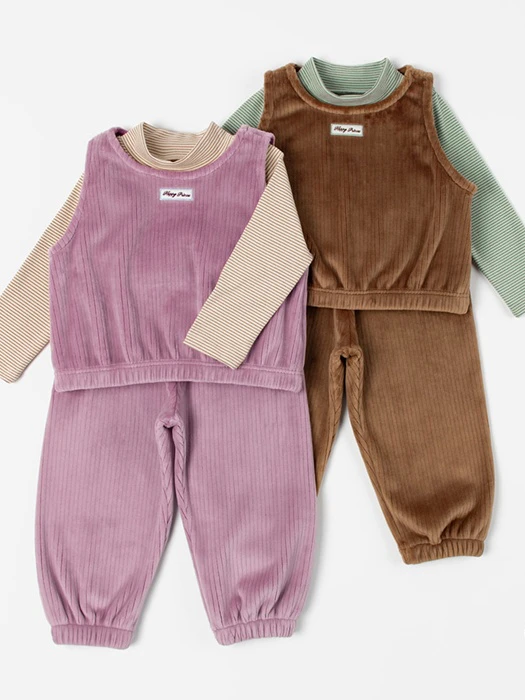 Coco Three-Piece Double Velour Set-Up by Kids Clara for Baby - catalog view