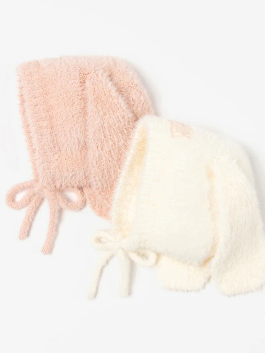 Mink Fluffy Bunny Knit Baby Bonnet Mink Fluffy Bunny Knit Baby Bonnet by Kids Clara for Baby - catalog view