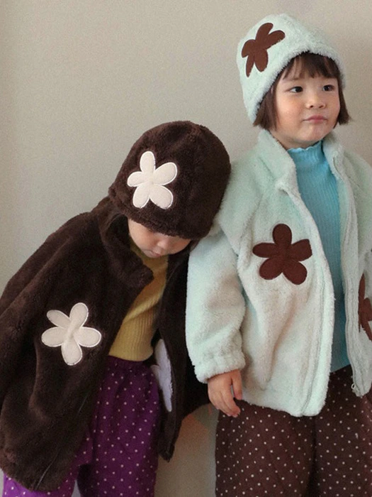 Mint Choco Fleece Zip-up Mint Choco Fleece Zip-up by Amber for Child - catalog view