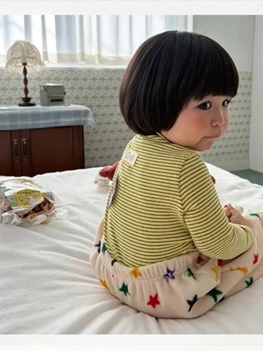 Striped Half Mock Neck Tee Striped Half Mock Neck Tee by Chip for Baby - catalog view
