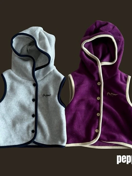 Polar Bear Hooded Vest by Pepper for Child - catalog view