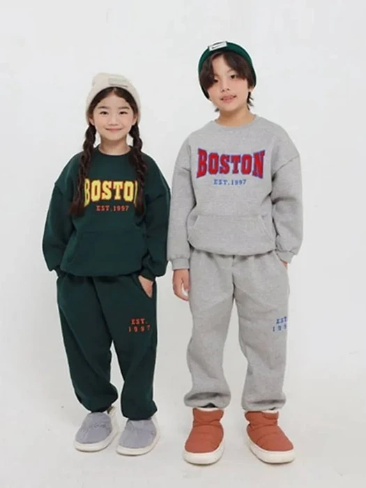 Boston Top & Bottom Set (Fleece) Boston Top & Bottom Set (Fleece) by Ggomenge for Child unisex - catalog view