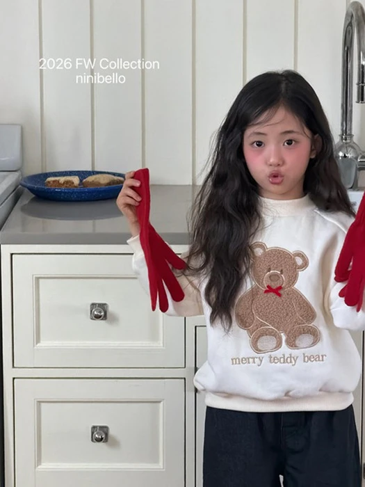 Teddy Bear Raglan Sweatshirt by Ninibello for Child - catalog view
