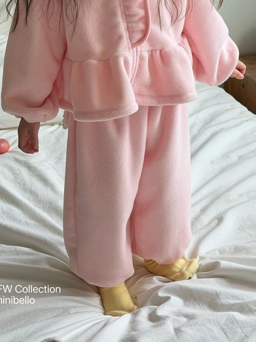 Marshmallow Lace Jogger Pants Marshmallow Lace Jogger Pants by Ninibello for Baby - catalog view