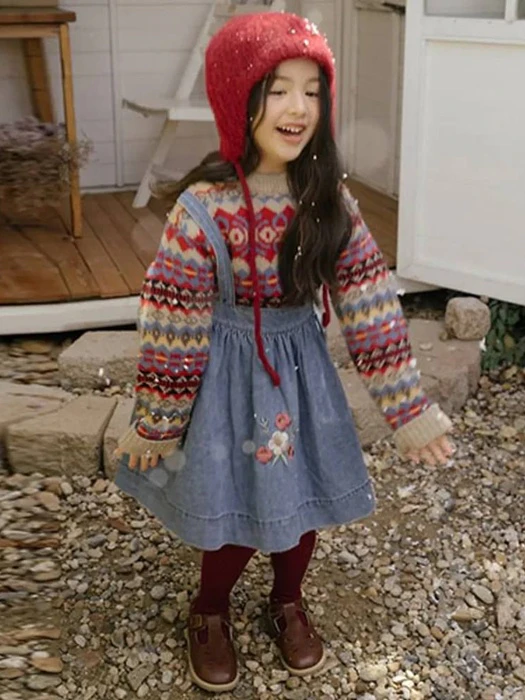 Blue May Jumper Skirt Blue May Jumper Skirt by Oren for Child - catalog view