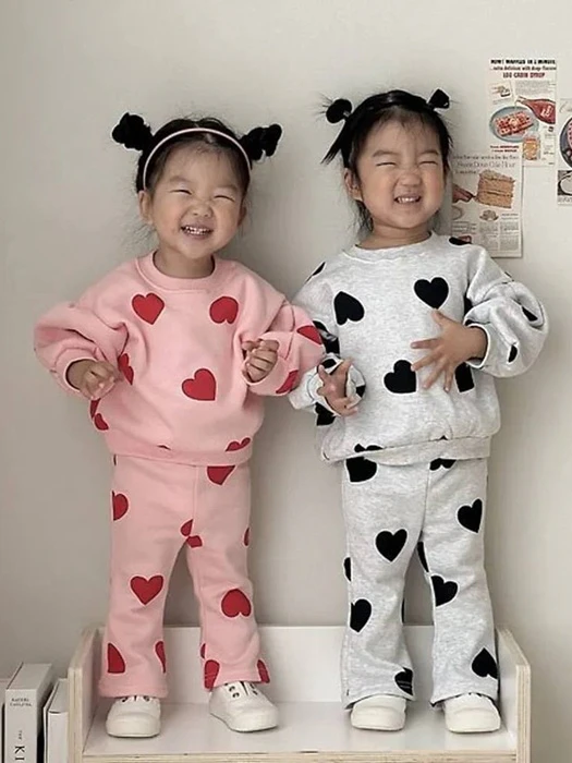 Big Heart Bootcut Pants Set Big Heart Bootcut Pants Set by Moran for Child - catalog view