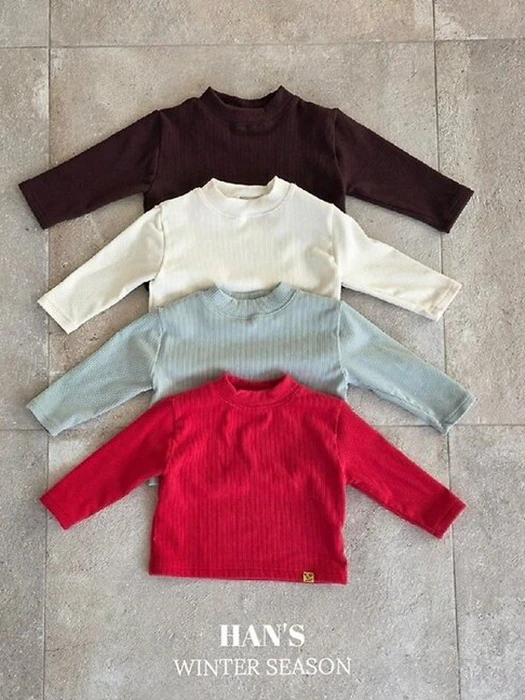 Daily Fleeced Half Mock Neck Tee Daily Fleeced Half Mock Neck Tee by Han's for Child - catalog view