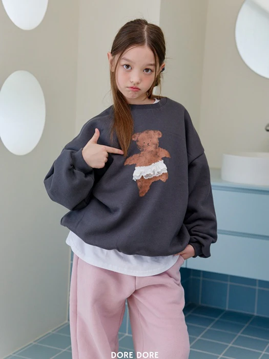 Double Fleece Skirt Bear Sweatshirt Double Fleece Skirt Bear Sweatshirt by Dore Dore for Child - catalog view