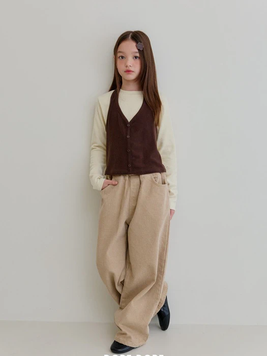 Mongsil Peach Halter Cardigan Tee Mongsil Peach Halter Cardigan Tee by Dore Dore for Child - catalog view