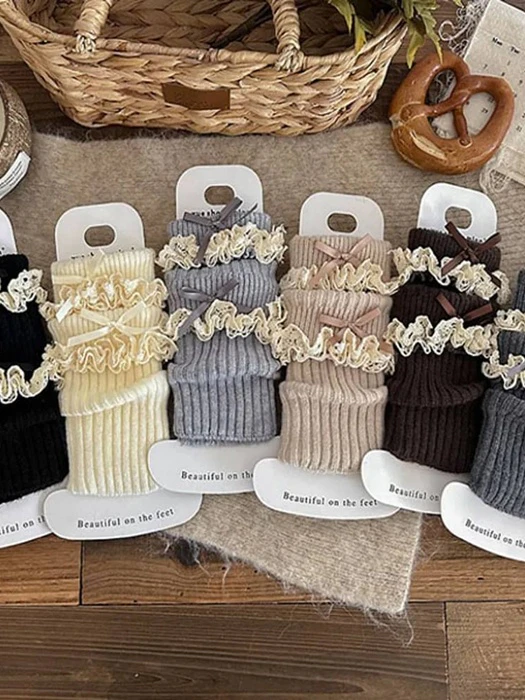 Lace Ribbon Warmer Leg Warmers Lace Ribbon Warmer Leg Warmers by Miso for Child - catalog view