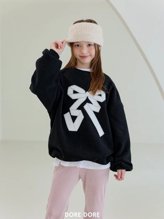 Double Fleece Ribbon Sweatshirt Double Fleece Ribbon Sweatshirt by Dore Dore for Child - catalog view