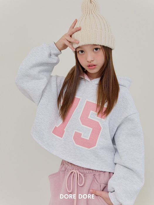 Double Fleece 75 Crop Hoodie Double Fleece 75 Crop Hoodie by Dore Dore for Child - catalog view