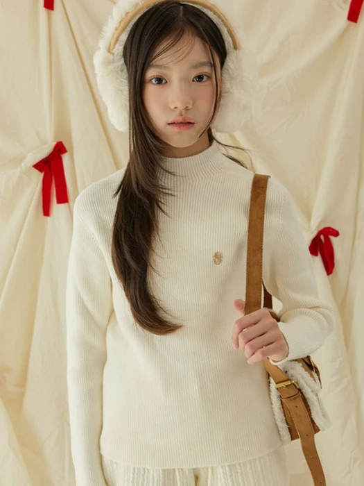 Classic Ribbed Mock Neck Wool Knit Classic Ribbed Mock Neck Wool Knit by Sm2 for Child - catalog view