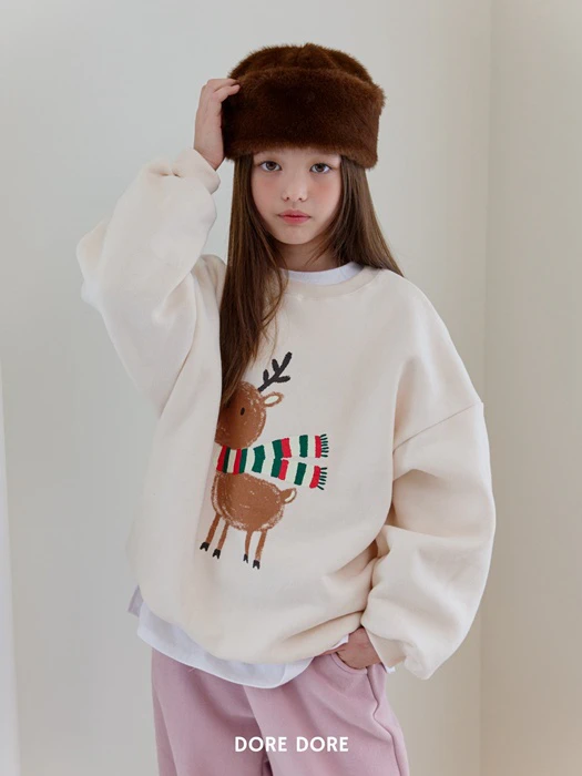 Double Fleece Rudolph Sweatshirt Double Fleece Rudolph Sweatshirt by Dore Dore for Child - catalog view