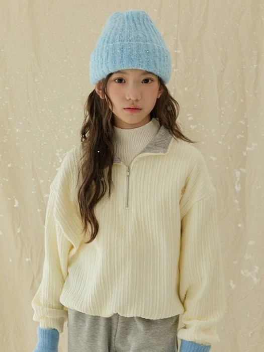 Collar Half Zip-Up Ribbed Knit Collar Half Zip-Up Ribbed Knit by Sm2 for Child - catalog view