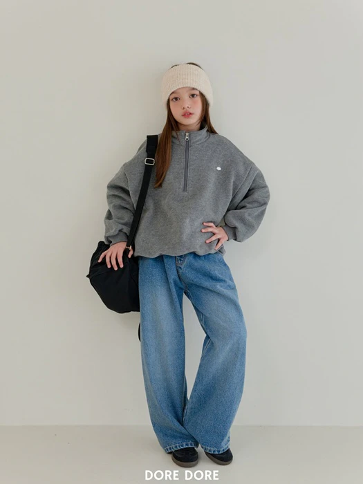 Front Pleated Denim Pants Front Pleated Denim Pants by Dore Dore for Child - catalog view