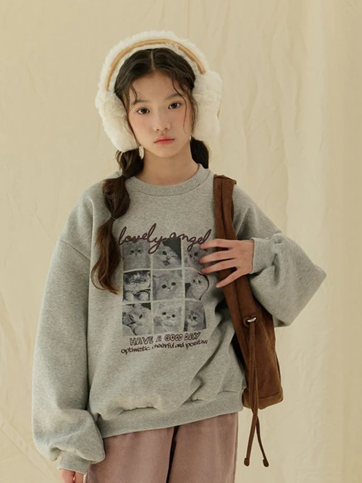 Lovely Cat Fleeced Sweatshirt Lovely Cat Fleeced Sweatshirt by Sm2 for Child - catalog view