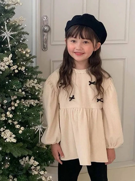 Luvs Corduroy Ribbon Blouse Luvs Corduroy Ribbon Blouse by Petit & Petit for Child - catalog view