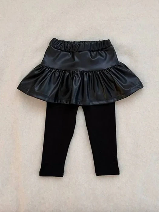 Leather Cancan Skirt Leggings Leather Cancan Skirt Leggings by Petit & Petit for Child - catalog view