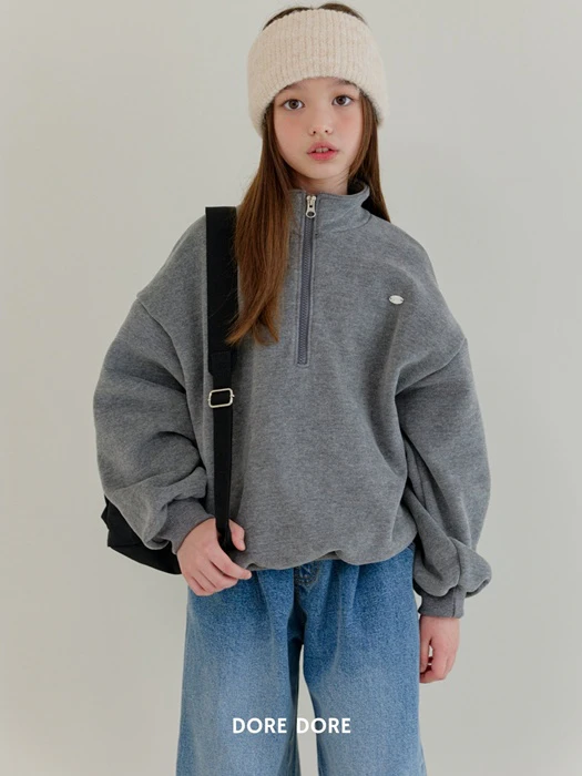 Double Fleece Half Zip-up Double Fleece Half Zip-up by Dore Dore for Child - catalog view