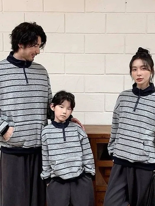 Half Zip-Up Sweatshirt Half Zip-Up Sweatshirt by Little Rabbit for Child - catalog view