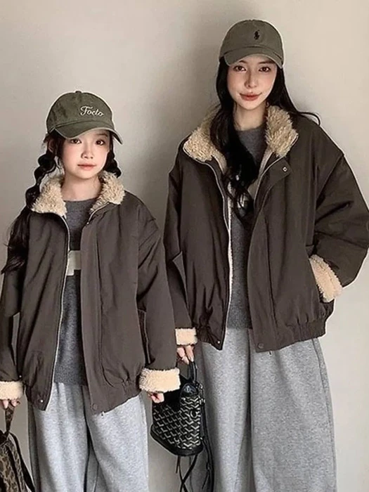 Mood Shearling Jacket (Mom M~Daddy 2XL) by Little Rabbit for Mom + child - catalog view