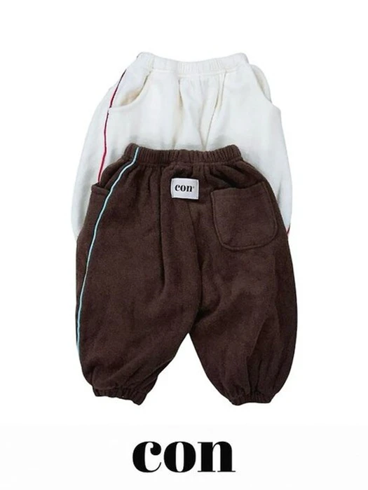 Snow Fluffy Striped Jogger Pants by Con for Baby - catalog view