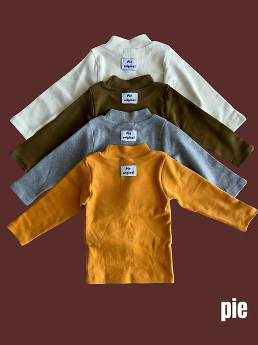 Cheese Half Mock Neck Tee Cheese Half Mock Neck Tee by Pie for Baby - catalog view