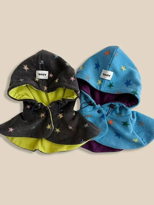 Double-Sided Star Hooded Poncho Double-Sided Star Hooded Poncho by Ador for Baby - catalog view