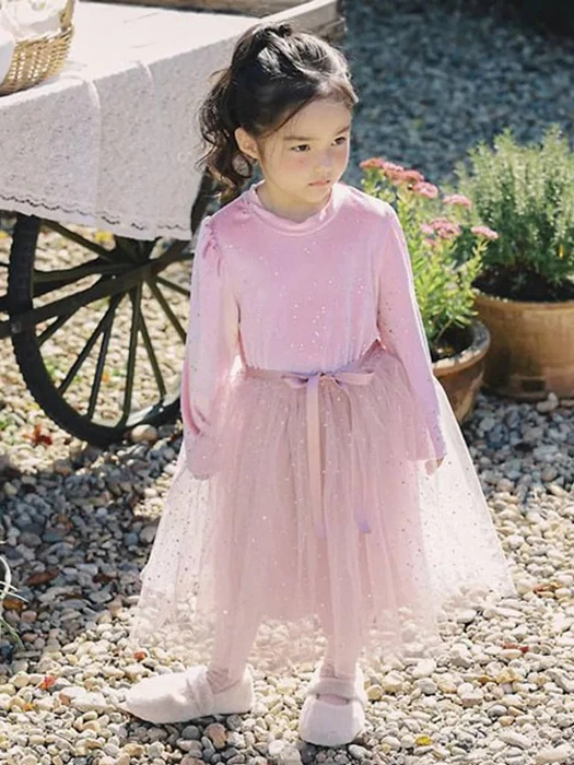 Velvet Glitter Mesh Dress Velvet Glitter Mesh Dress by Jazz for Child - catalog view
