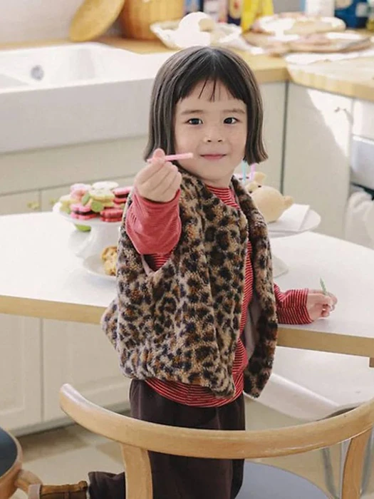 Leopard Mink Vest Leopard Mink Vest by Jazz for Child - catalog view