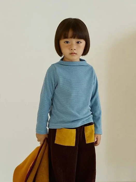Striped Half High Neck Tee Striped Half High Neck Tee by Dui for Baby - catalog view