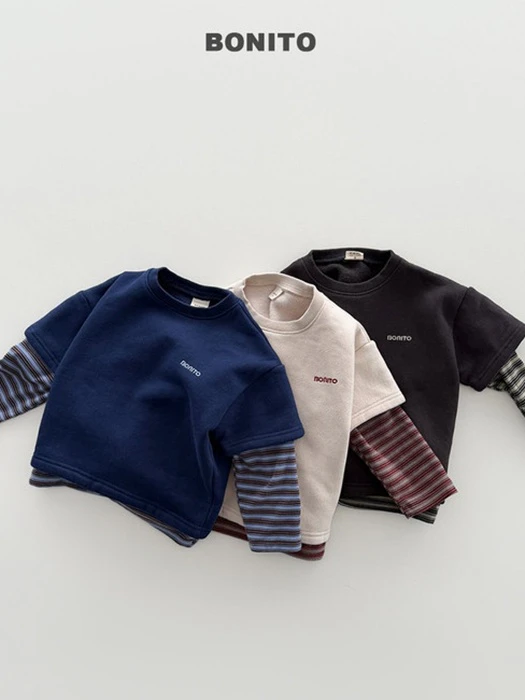 Double Fleeced Raglan Layered Tee Double Fleeced Raglan Layered Tee by Bonito for Child - catalog view