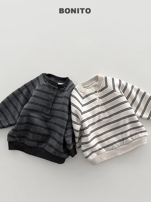 Striped Henley Neck Sweatshirt Striped Henley Neck Sweatshirt by Bonito for Child - catalog view