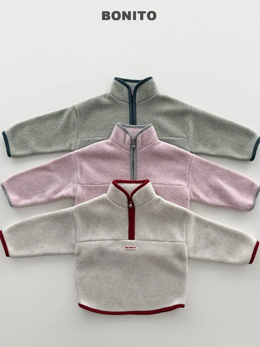 Cotton Candy Color Contrast Half Zip-up Cotton Candy Color Contrast Half Zip-up by Bonito for Child - catalog view