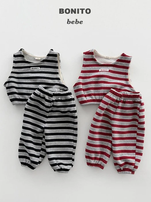 Striped Vest Top & Bottom Set Striped Vest Top & Bottom Set by Bonito for Baby - catalog view