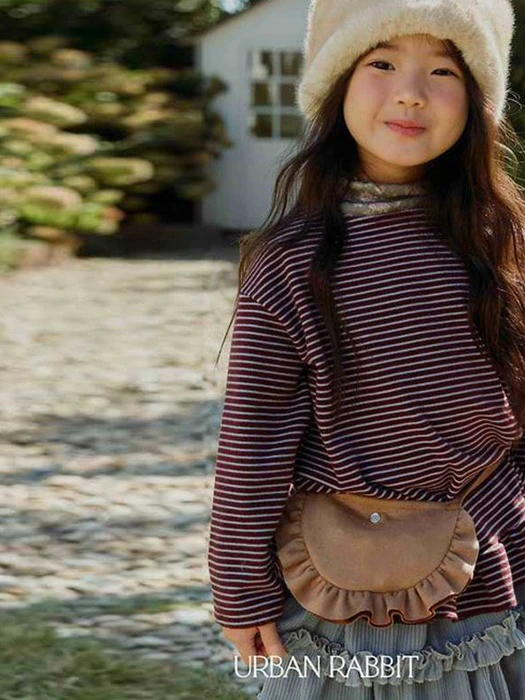 Loose Fit Frill Long Tee by Urban Rabbit for Child - catalog view