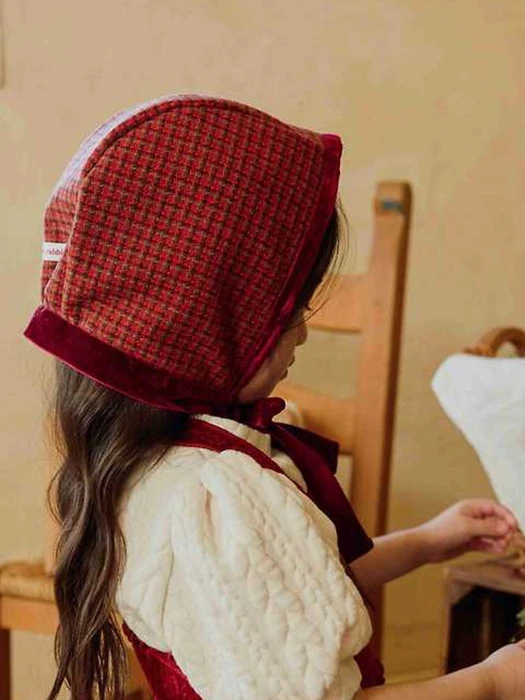 Classic Check Bonnet Hat by Urban Rabbit for Child - catalog view