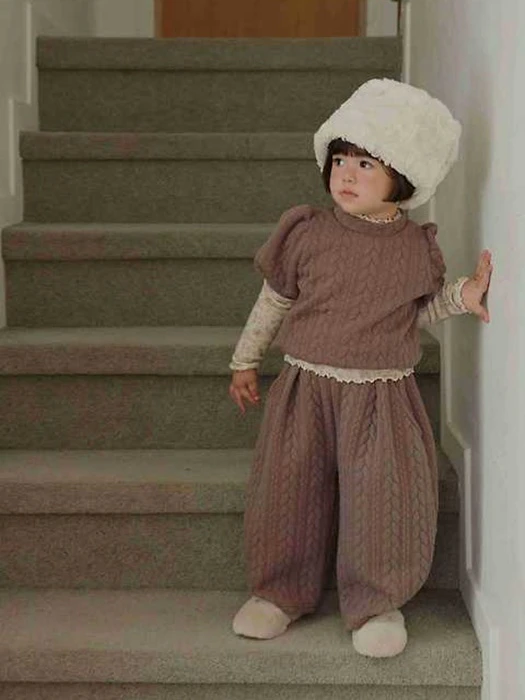 Cable Quilting Pants Cable Quilting Pants by Urban Rabbit for Child - catalog view