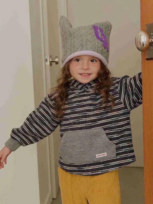Knit Mock Neck Hood Tee by Urban Rabbit for Child - catalog view