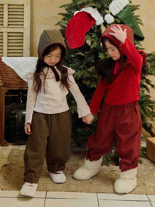 Ribbon Check Pants Ribbon Check Pants by Urban Rabbit for Child - catalog view