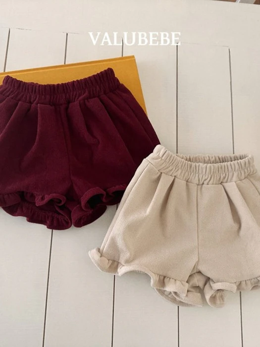 Corduroy Frill Half Pants Corduroy Frill Half Pants by Valu Bebe for Baby - catalog view