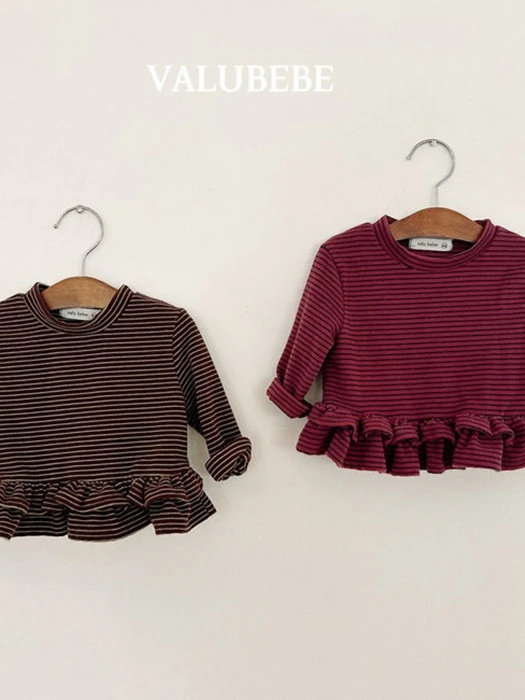 Unique Striped Cancan Tee Unique Striped Cancan Tee by Valu Bebe for Baby - catalog view