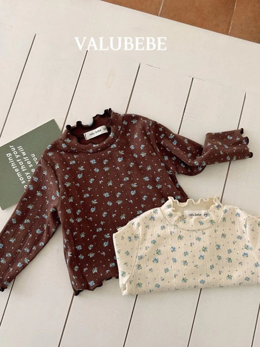 Rose Flower fleeced Fluttering Tee Rose Flower fleeced Fluttering Tee by Valu Bebe for Baby - catalog view