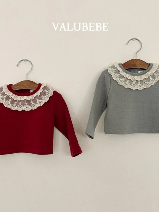Lace Cancan Frill Tee Lace Cancan Frill Tee by Valu Bebe for Baby - catalog view