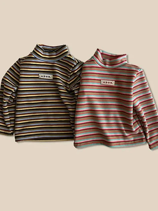 Striped Half Turtleneck Tee Striped Half Turtleneck Tee by Ador for Baby - catalog view