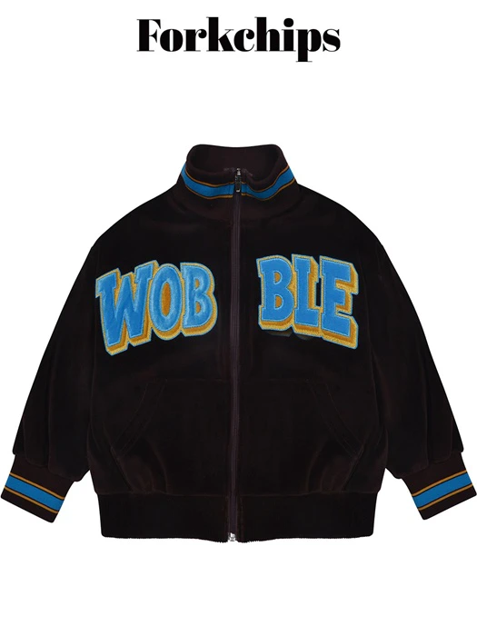Wooble Velour Zip-up Wooble Velour Zip-up by Fork Chips for Child - catalog view