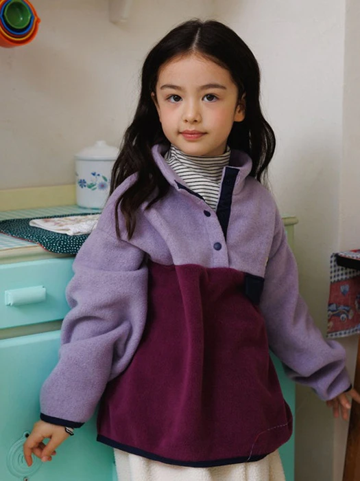 Camp Color Block Fleece Anorak Camp Color Block Fleece Anorak by Andbutter for Child - catalog view