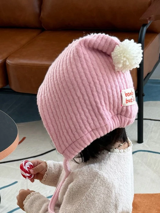 Pompom Bonnet by Bon Bon Butik for Child - catalog view